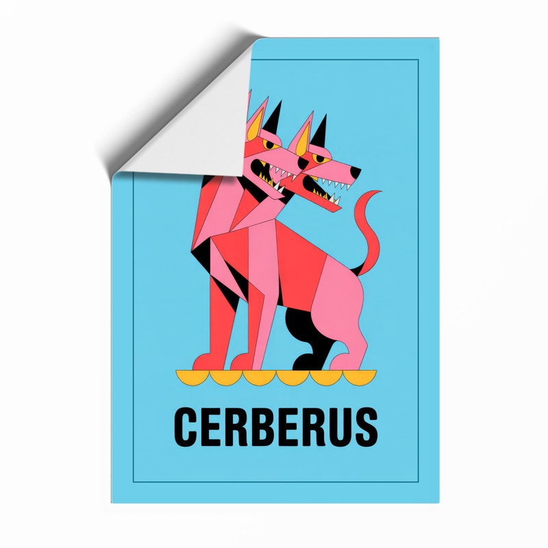 Cerberus Modern Geometric - Framed Print, A3 - 42.0 x 29.7 cm, Unframed