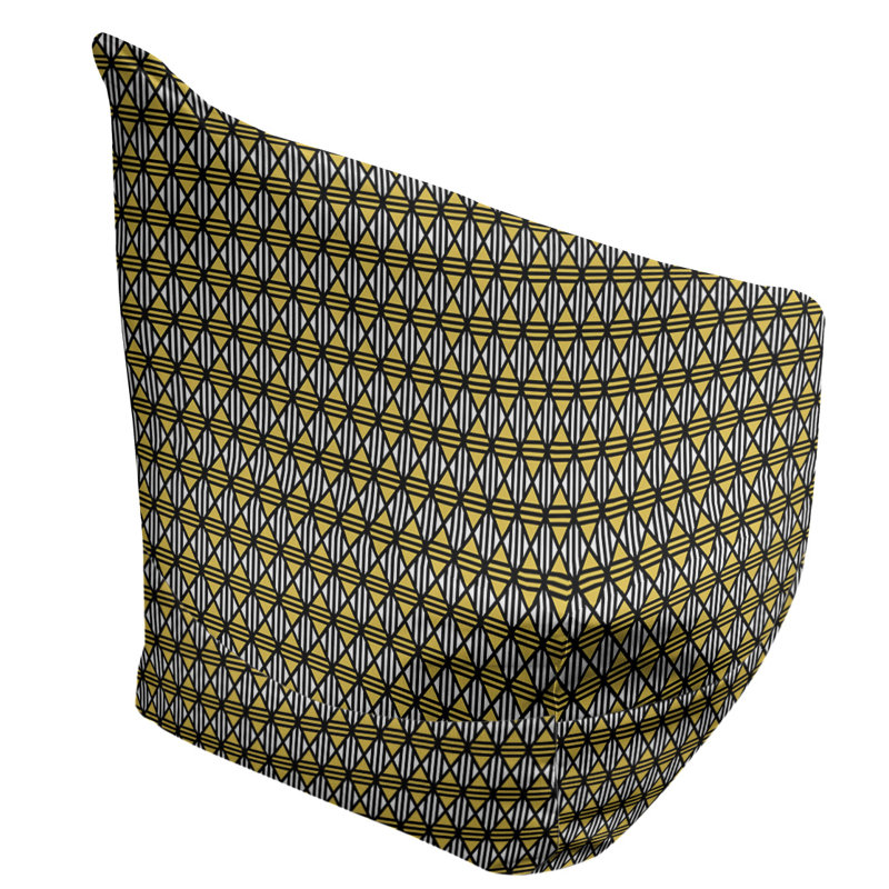 Petite chaise à sacs à billes & Leffel, H 86 po x L 2 po x P 43 po, Noir / jaune, Pas de bourre