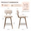 Swivel Upholstered Faux Leather Bar Stool-254466231