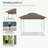 Outdoor Height Adjustable Gazebo with Netting and Carry Bag