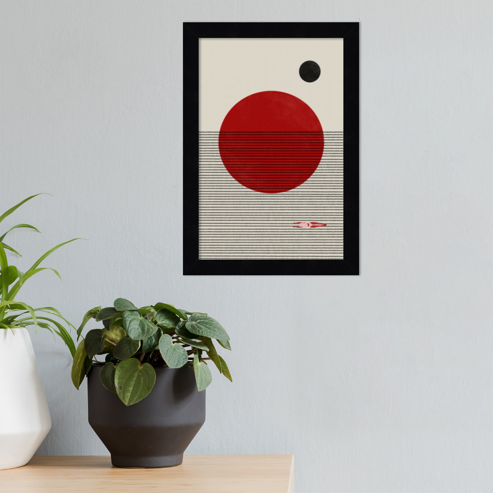 Swimming to You Print, Black, 13" H x 9" W x 1" D