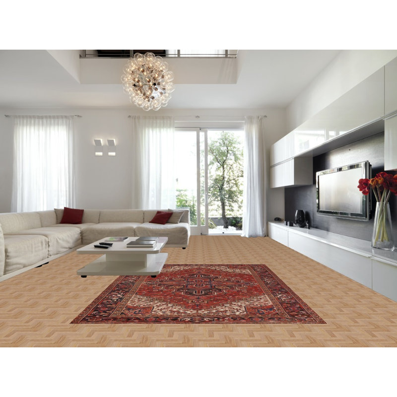 Tapis traditionnel géométrique rétro 8 x 11