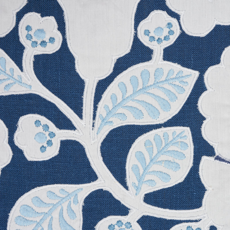 Jackie Applique Embroidery Fabric, Blue