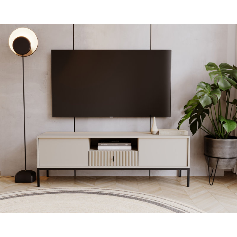 TV Stand for TVs up to 65", Black/White
