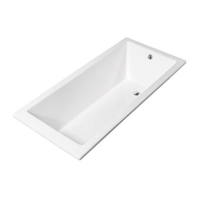 Baignoire de trempage encastrée 67 "avec plateau en bambou 67" Streamline