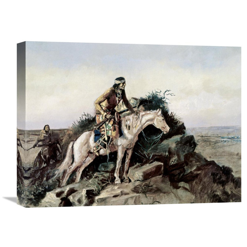 « the lookout » par charles m. olivier, reproduction d’art sur toile tendue, H 16,59 po x l 22 po x P 1,5 po