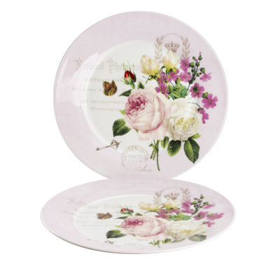 Garden Butterfly 10.5" Bone China Dinner Plate