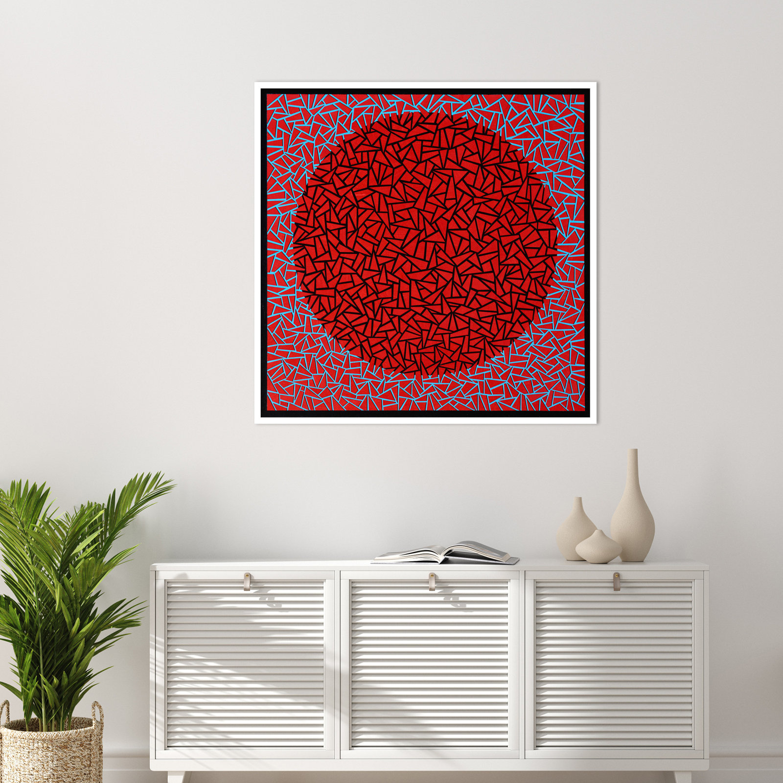 Gods Navel by Alex Dunn, White, 41" H x 41" W x 1" D