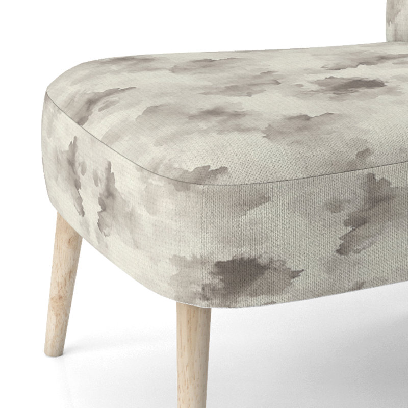 Chaise d'appoint moderne rembourrée gris ardoise, Chaise d'appoint sans accoudoirs