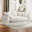 Oversized Compression Bean Bag Sofa - Large Round Loveseat With Pillows-106371826