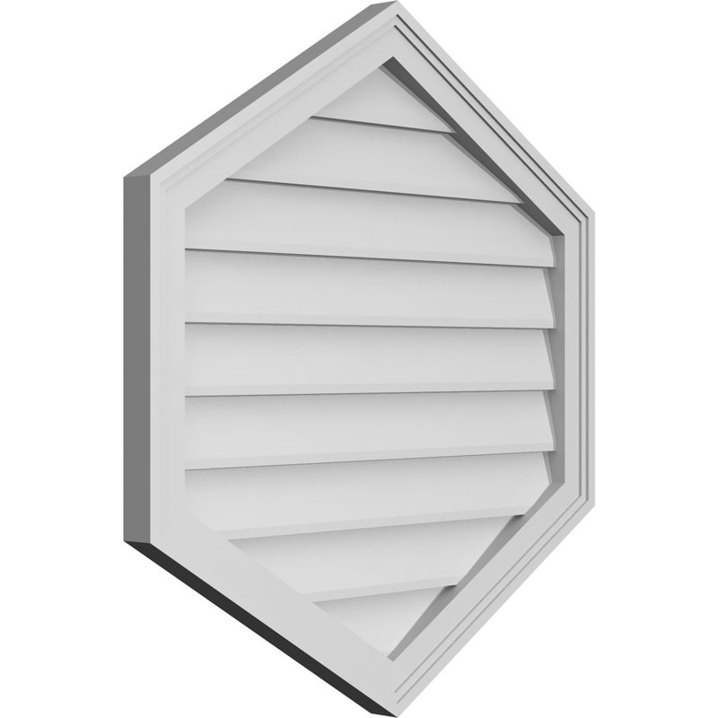 Ventilé vertical à pignon vertical 7/12 po, H 1,5 po x l 28 po x L 30 po