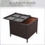 Table basse d'extérieur en osier avec table de bout et rangement-58922316