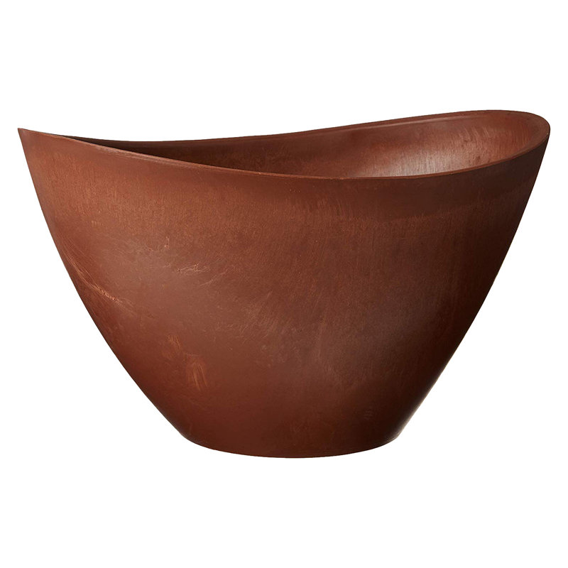 Edgewater Pot Planter, 9" H x 16" W x 12" D, Terra Cotta