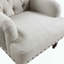 Fauteuil d'appoint capitonné avec garniture cloutée (beige)