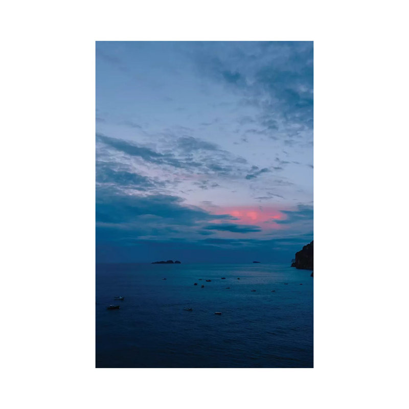 Positano Sunrise III 1 Piece Wall Art on Canvas, 101.6cm H x 66.04cm W x 3.81cm D, Wrapped Canvas