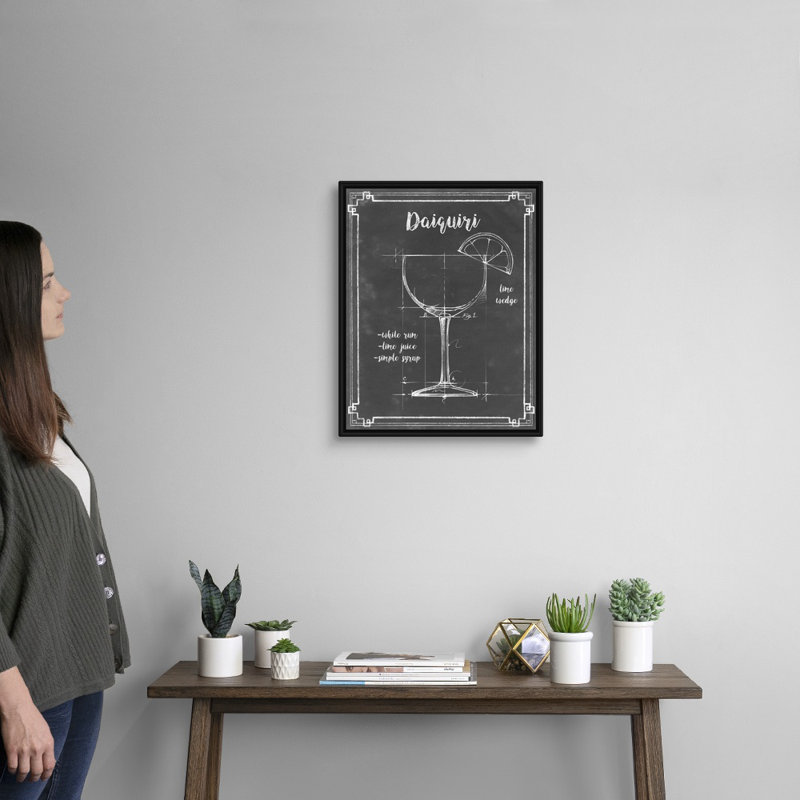 Mixology III - Impression sur toile, Cadre flottant noir, H 21,7 po x l 17,7 po x P 1,75 po