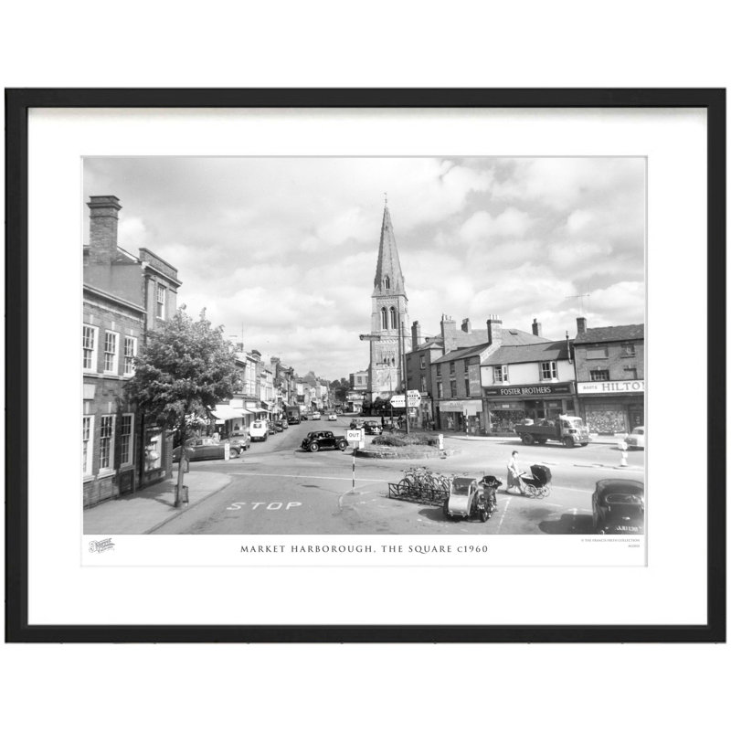 Market Harborough, The Square C1960 - Single Picture Frame Print, 31.5cm H x 38.8cm W x 2.3cm D