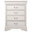 Commode 4 tiroirs Louis Phillipe, blanc-1811112349