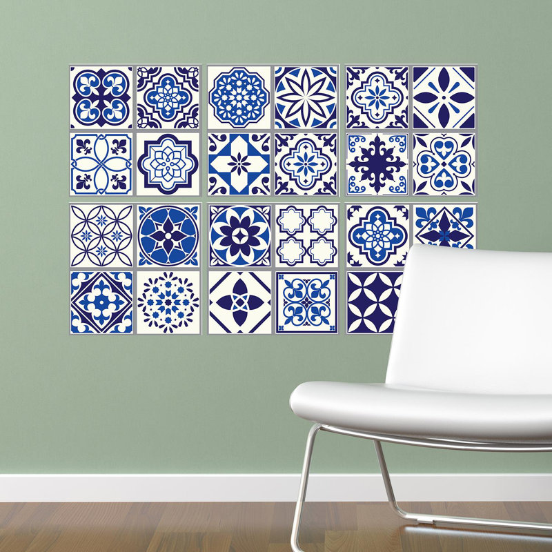 20cm W x 20cm L PVC Peel and Stick Mosaic Tile