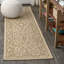 Tapis d'intérieur / extérieur beige / brun tissé texturé Hagerman-373040574