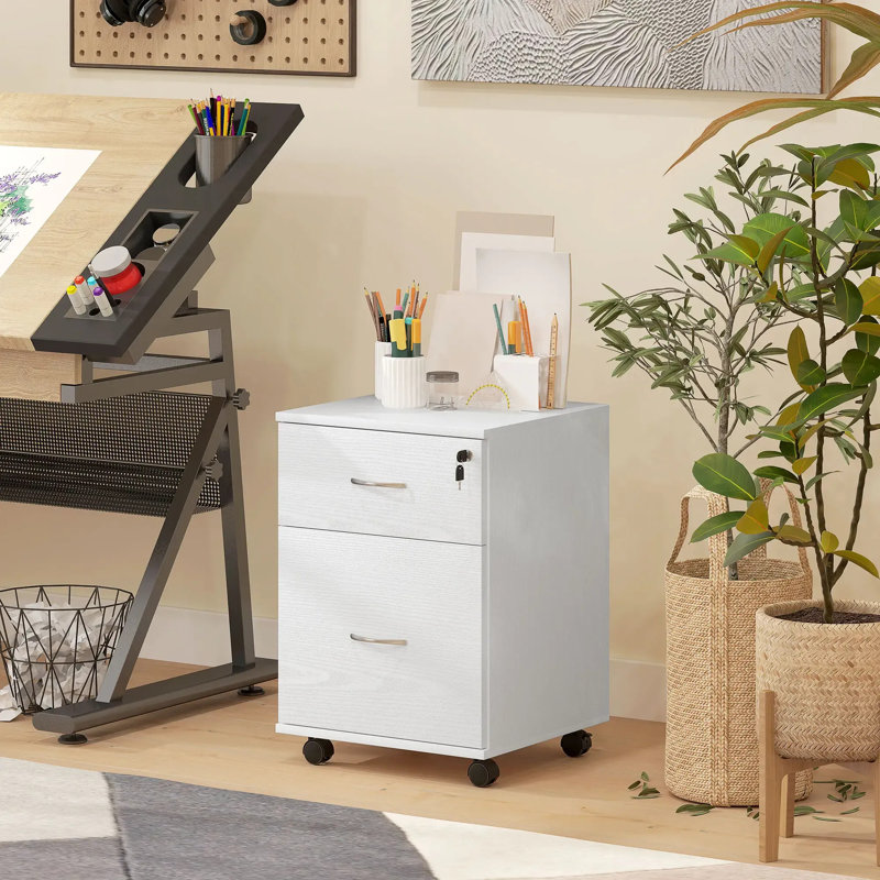 41cm Wide 2 -Drawer File Cabinet, White