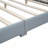 Queen Size Upholstered Platform Bed with PU Leather