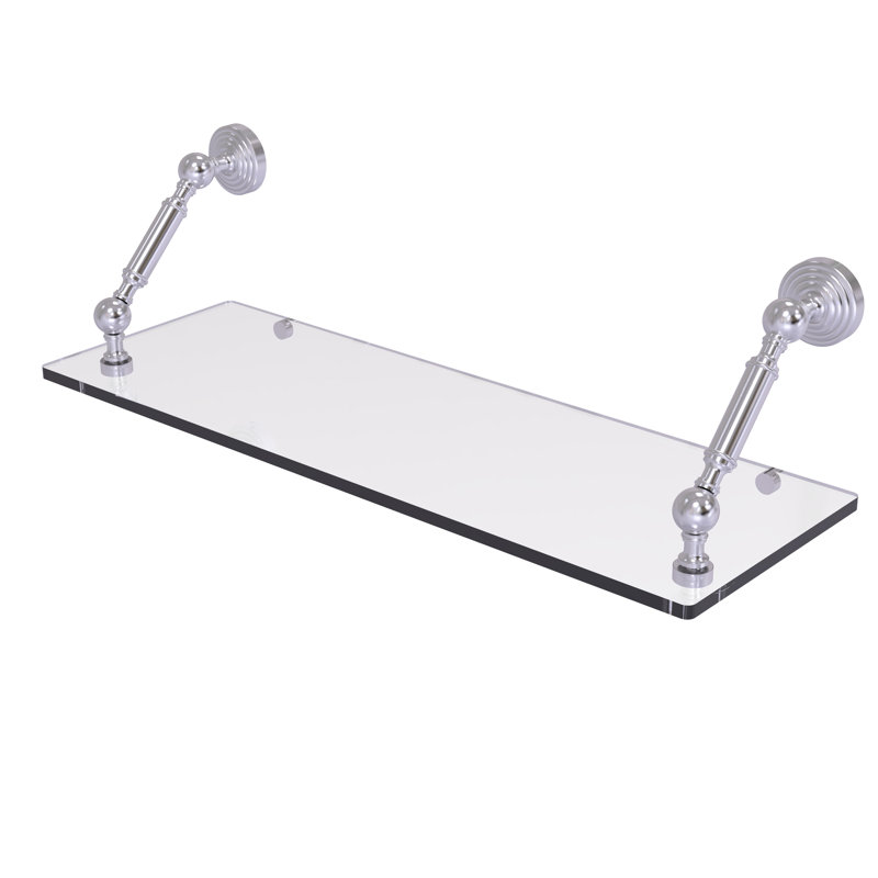 Tablette flottante Beresford, Chrome satiné, H 7,3 po x l 24 po x P 8 po