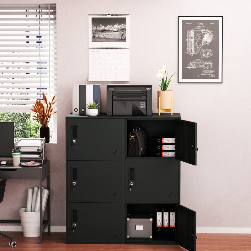 3 Door Vertical Stackable Storage Cabinet With Lock,anti-failing Device, Metal Lcoker,organizer For Office, Home, Gym, School,employee,kids.