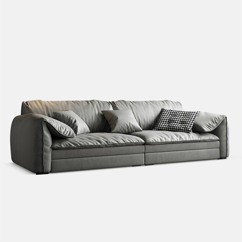 Canapé modulaire gris en polyester, Gris