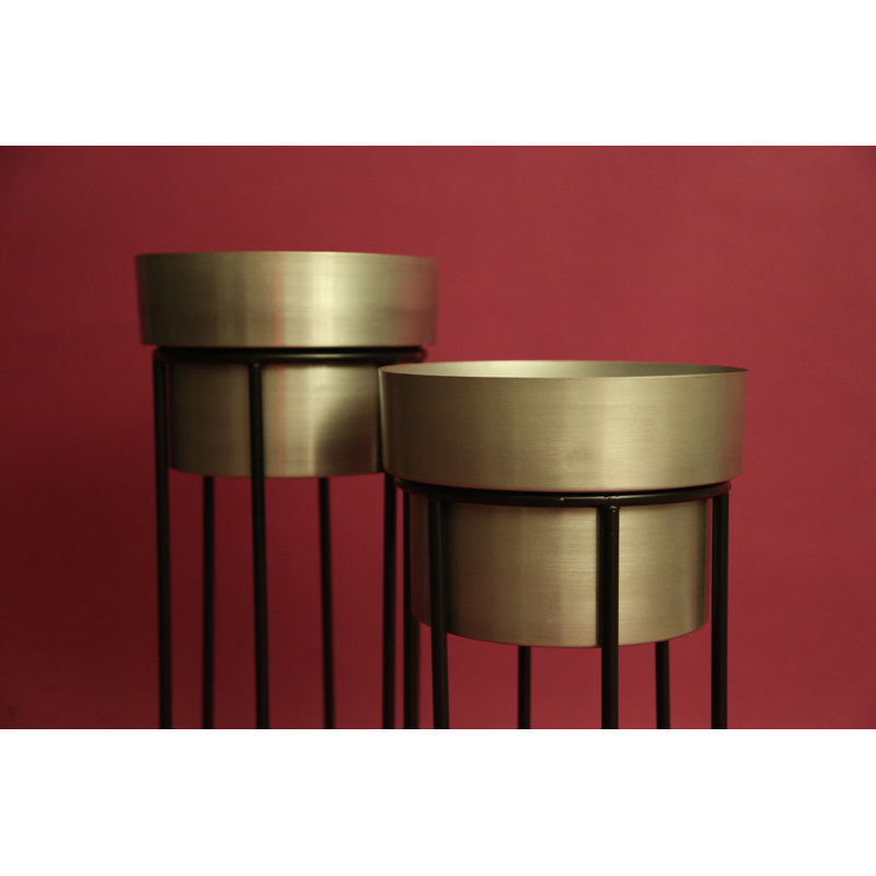 Housman Metal Pot Planter, Gold