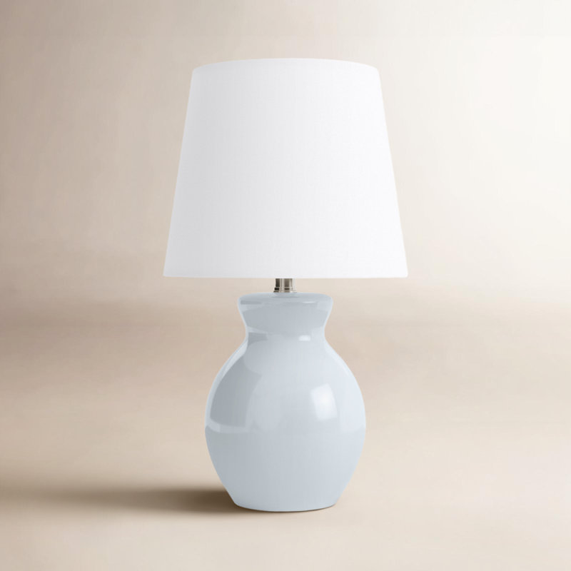 Abat-jour tambour Momsen, Bleu, H 15 po x l 8 po x P 8 po