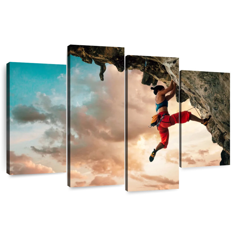 Senne Rock Climbing Woman, 27" H x 43" W