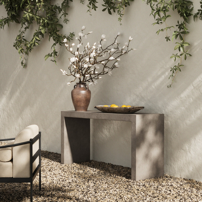 Parish Outdoor Buffet & Console Table, Gray Concrete