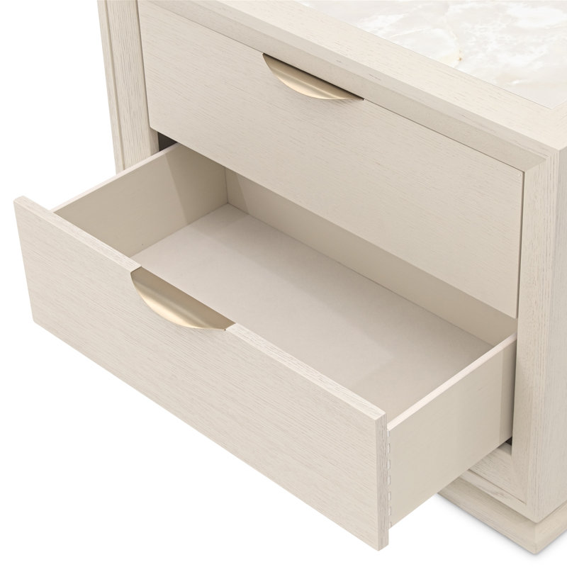2 - Drawer Solid Wood Nightstand