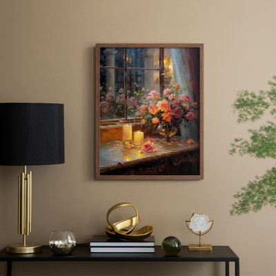 Reproduction encadrée FLORAL Series DCCLXI - bois massif