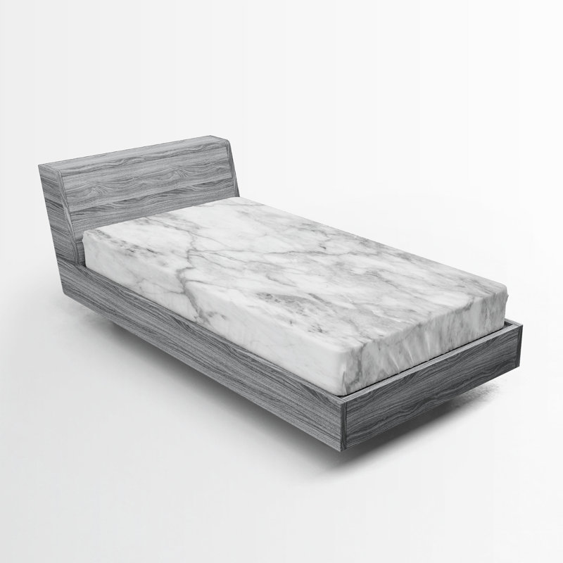 Drap-housse orange Ambesonne, Gris / marbre cendré 2, Drap-housse pour lit simple TG