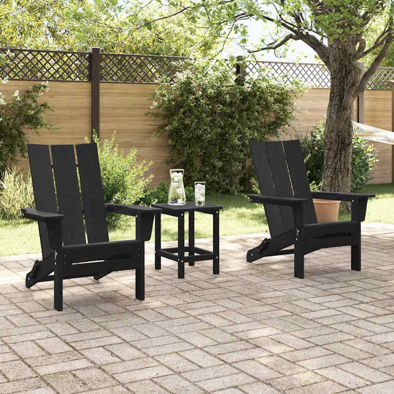 Outdoor Adirondack Chair, Black