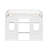Twin Size House Loft Bed With Ladder-White-493335886-493335873