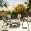 Folding Patio Dining Armchair with Cushion