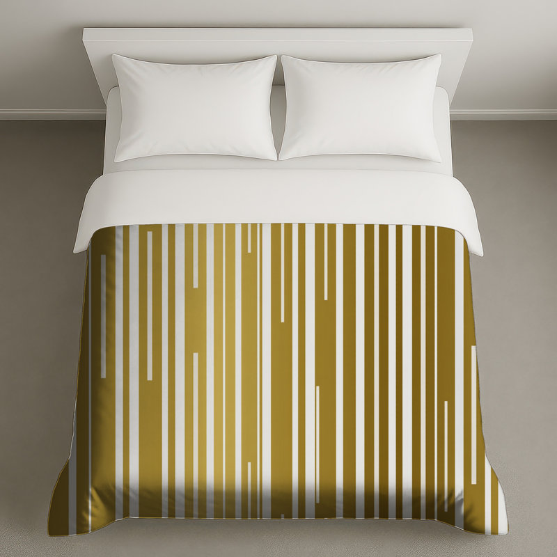 Housse de couette abstraite Stripes Bedding, Grand lit