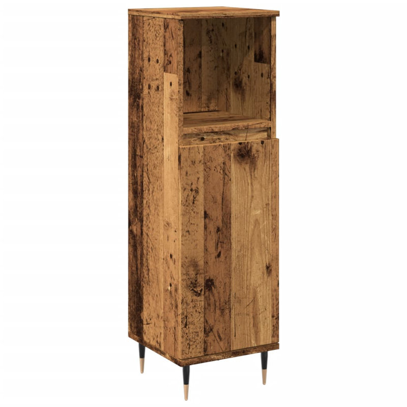 Sayde Freestanding Bathroom Cabinet, Old Wood