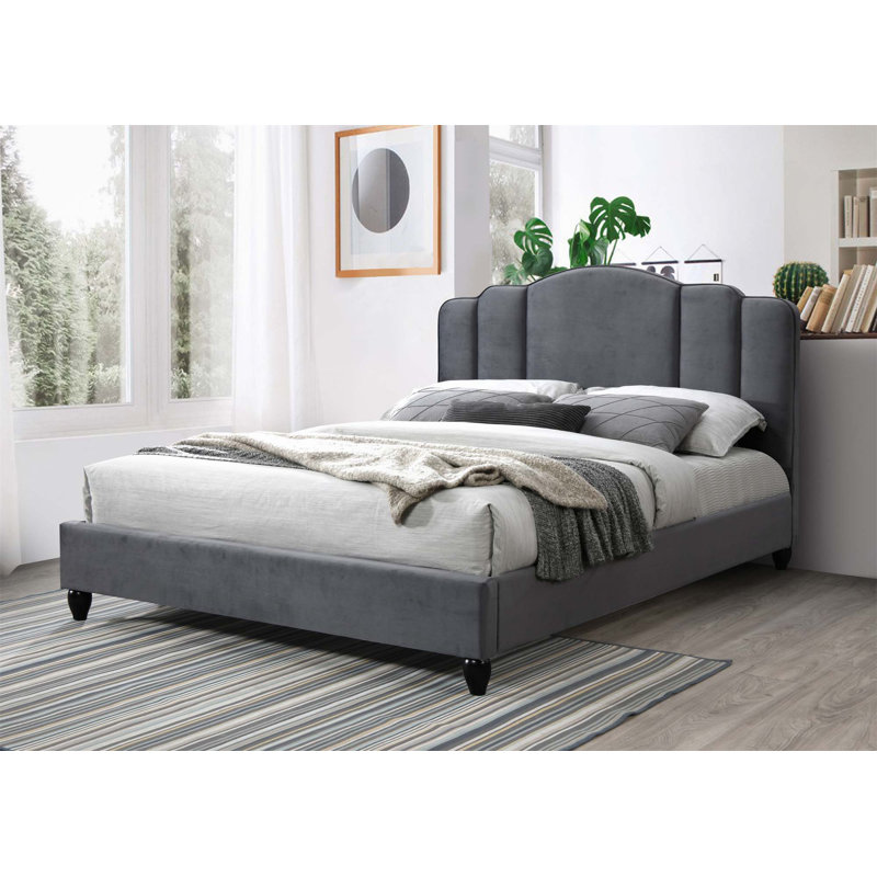 Lit plateforme tapissier, Grand