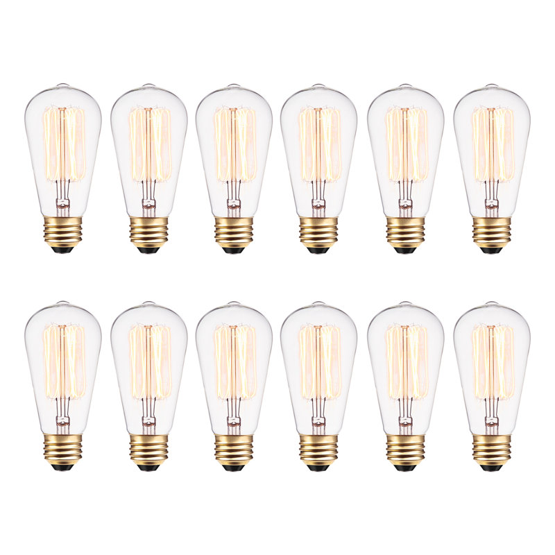 40 Watt, A19 Incandescent Dimmable Light Bulb, Warm White (2200K) E26/Medium (Standard) Base