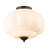 Glint 3-Light Transitional Pumpkin Milk Glass Shade Flush Mount Ceiling Light -135386332