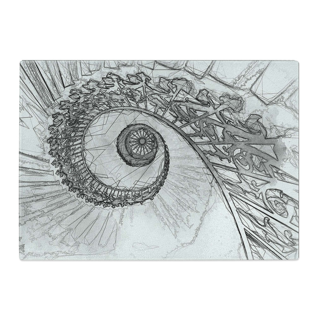 Tempered Glass Spiral Staircase Chopping Board