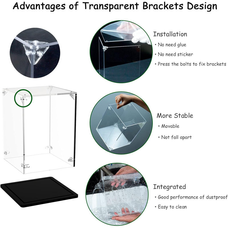 Acrylic Display Case For Collectibles Assemble Display Box For Lego 21319 Building Kits Clear Acrylic Case For Display Action Figures Car Model Toys