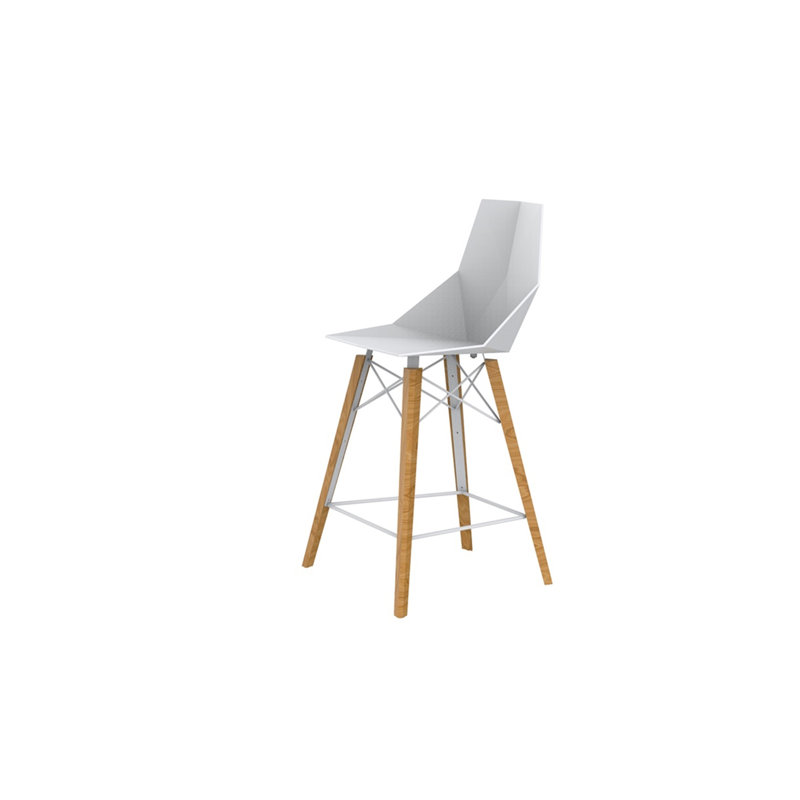 Faz Wood - Counter Stool - Set Of 4 - Basic/Injection, White/Oak