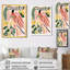 Illustration de paon rose - impression d'art mural paon-1066648506-1066648499