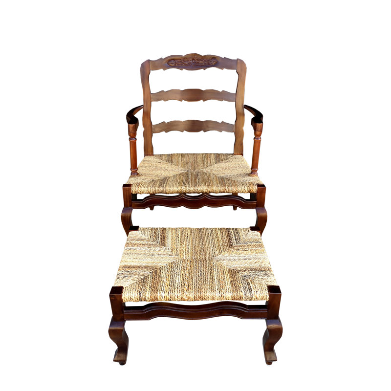 Shauna Upholstered Accent Chair with Ottoman