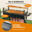 Barbecue Barbecue en acier inoxydable avec grilles d'assaisonnement et tablette de rangement